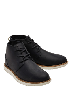 TOMS Navi Leather Chukka Boots, Black - view 2, Black