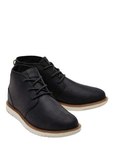 TOMS Navi Leather Chukka Boots, Black - view 2, Black