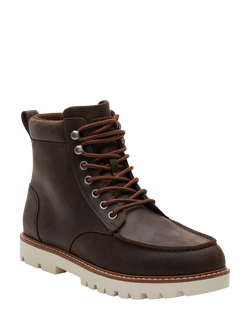 TOMS Palomar Leather Ankle Boots - view 2, Dark Brown