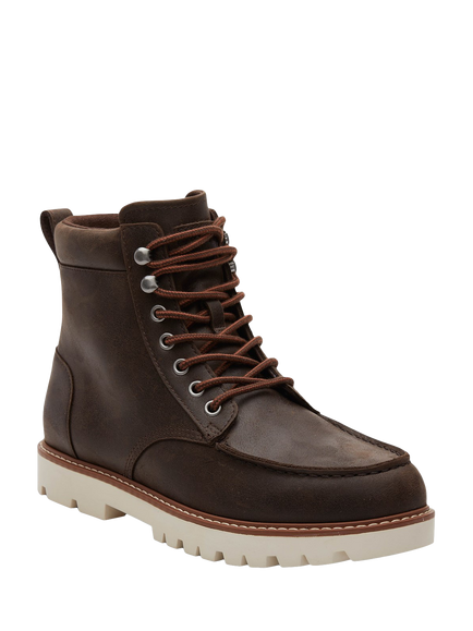 TOMS Palomar Leather Ankle Boots - view 2, Dark Brown