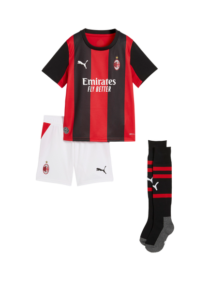 PUMA Kids' AC Milan Mini Football Kit, Black/Red, Black/All Time Red