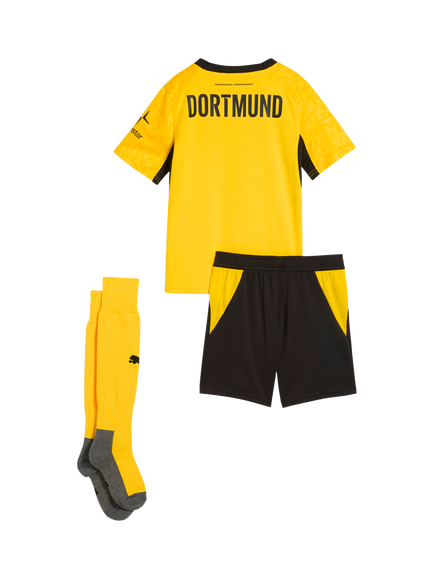 PUMA Kids' Borussia Mini Football Kit, Yellow/Black - view 2, Faster Yellow/Black