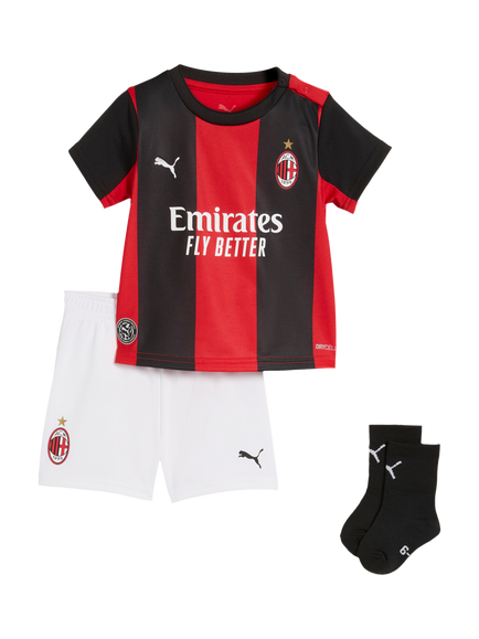 PUMA Kids' AC Milan Tracksuit, Black/Red, Black/All Time Red