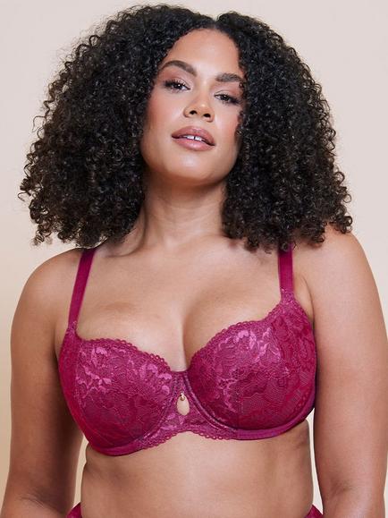 Curvy Kate Boost Sweetheart Padded Balcony Bra, Magenta Pink, Magenta Pink