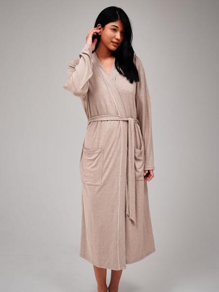 Loungeable Kimono Robe, Oatmeal