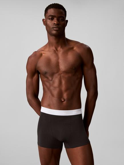 Calvin Klein Stretch Cotton Relaxed Fit Trunks, Pack of 3, Black/Multi - view 2, Black/Multi