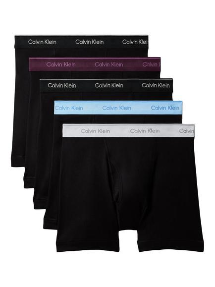 Calvin Klein Cotton Waistband Boxer Briefs, Pack of 5, Multi, Multi