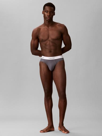 Calvin Klein Hipster Briefs, Pack of  3, Black/Grey Multi - view 2, Black/Grey Multi