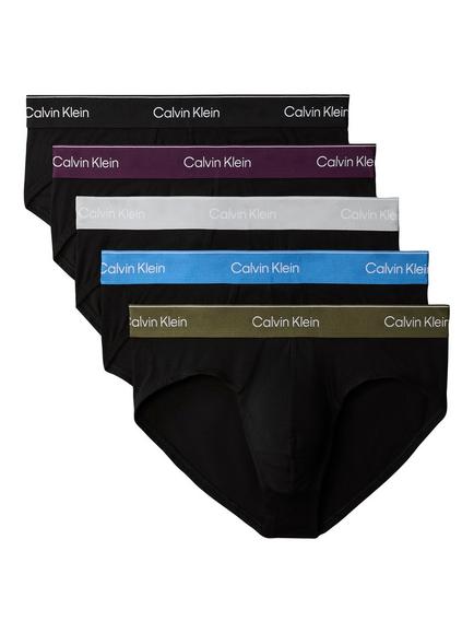 Calvin Klein Stretch Cotton Waistband Hip Briefs, Pack of 5, Multi, Multi