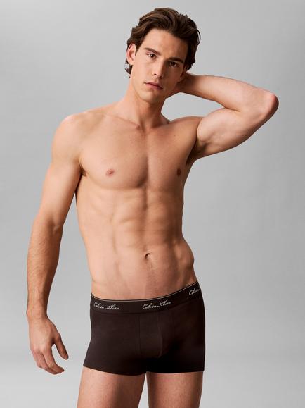 Calvin Klein Stretch Cotton Low Rise Trunks, Pack of 3, Black - view 2, Black