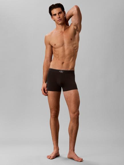 Calvin Klein Cotton Rich Trunks, Pack of 3, Black/Multi, Black/Multi