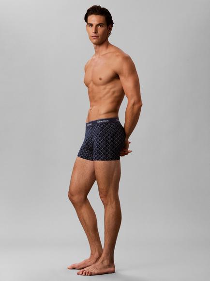 Calvin Klein Cotton Blend Printed Trunks, Denim/Multi - view 2, Denim/Multi