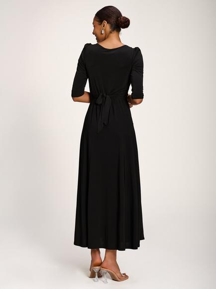 Jolie Moi Jersey Maxi Dress, Black - view 2, Black