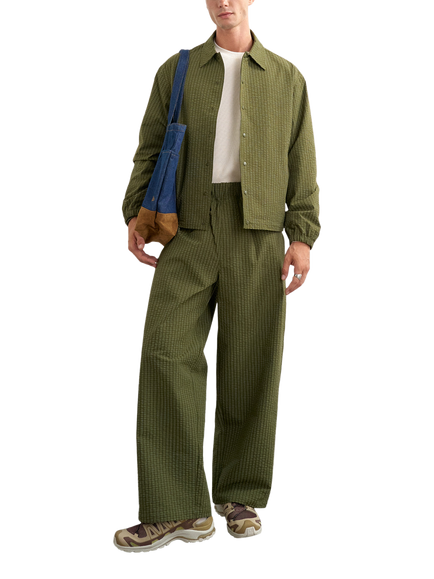 Topman Seersucker Trousers, Green, Green