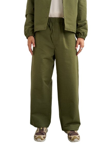 Topman Seersucker Trousers, Green - view 2, Green