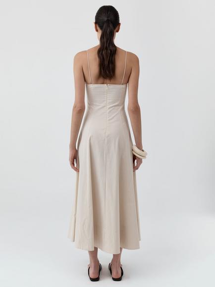 St. Agni Sleeveless Cami Midi Dress, White - view 2, White