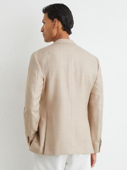Reiss Pelmet Wool Blend Blazer, Oatmeal - view 2, Oatmeal