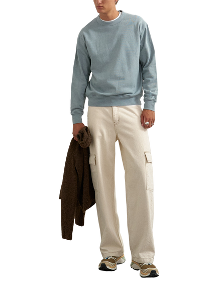 Topman Relaxed Fit Sweatshirt, Washed Blue, Washed Blue