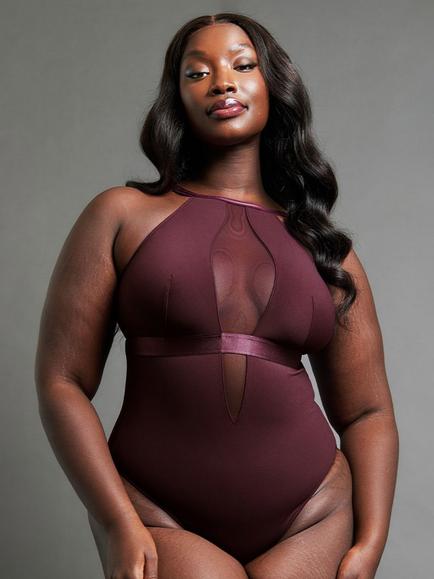 Curvy Kate Swerve Non-Wired Bodysuit, Mulberry Purple, Mulberry Purple