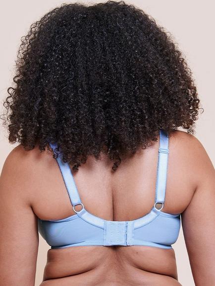 Curvy Kate Lightstyle Scallop Plunge Bra, Light Blue/Silver - view 2, Light Blue/Silver