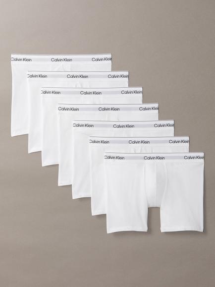 Calvin Klein Cotton Blend Boxer Briefs, Pack of 7, White, White