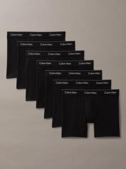 Calvin Klein Cotton Blend Boxer Briefs, Pack of 7, Black, Black