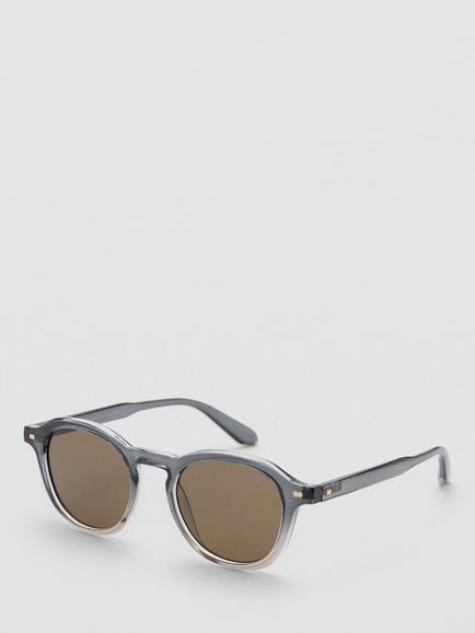 Mango Round Tinted Sunglasses, Black - view 2, Black