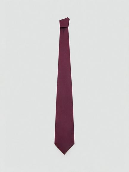 Mango Silk Rich Tie, Sky Blue, Bordeaux