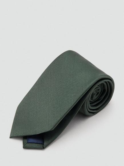 Mango Silk Rich Tie - view 2, Green