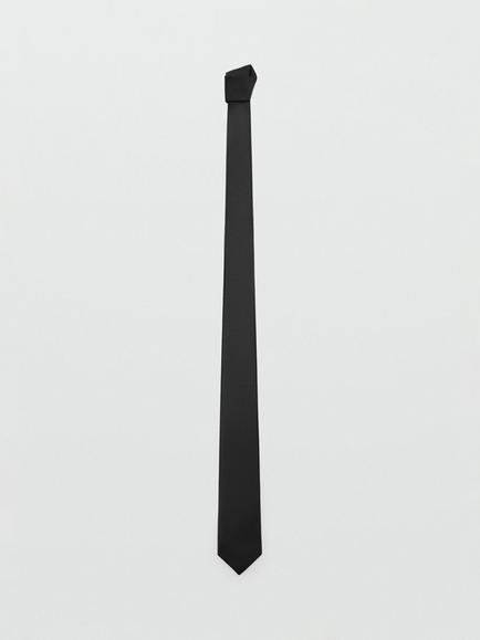 Mango Plain Tie, Black, Black