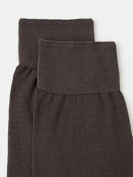 Mango Cotton Crew Socks, Pack of 2, Brown - view 2, Brown