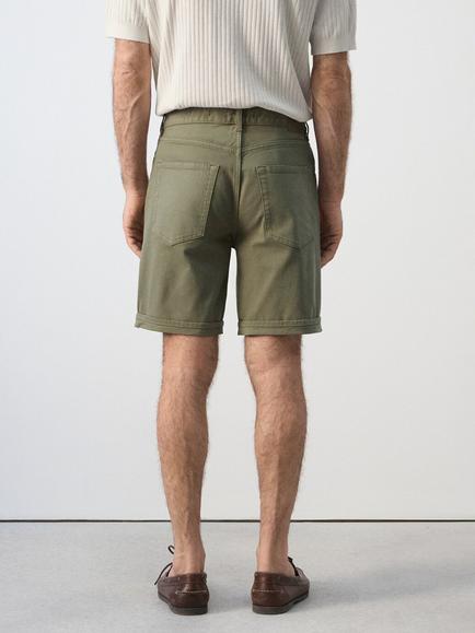 Mango Regular Fit Cargo Shorts - view 2, Khaki