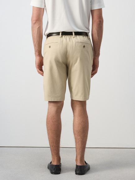 Mango Slim Fit Chino Shorts - view 2, Beige