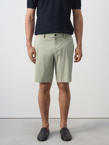 Mango Slim Fit Chino Shorts, Mint
