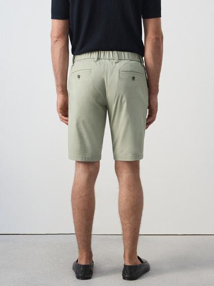 Mango Slim Fit Chino Shorts - view 2, Mint