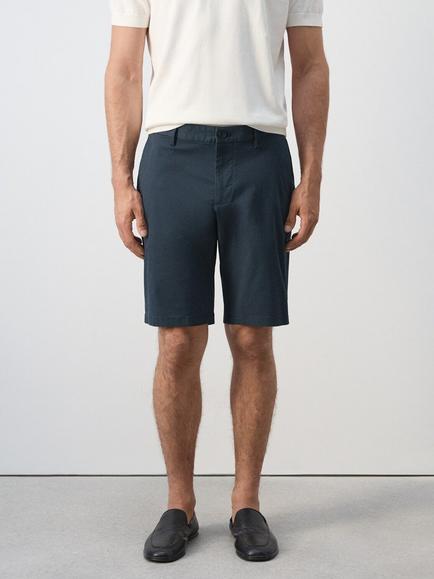 Mango Slim Fit Chino Shorts, Navy