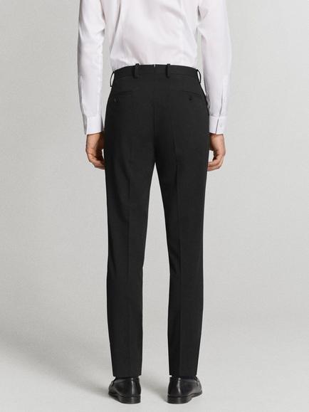 Mango Slim Fit Suit Trousers, Black - view 2, Black