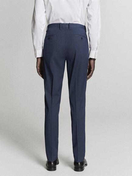 Mango Slim Fit Suit Trousers, Ink - view 2, Ink