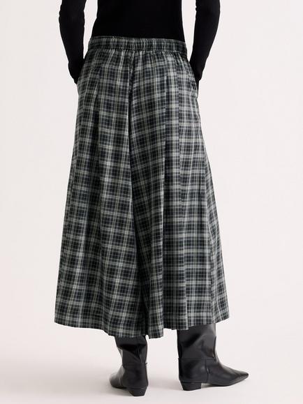 Albaray Plaid Check Wide Leg Culottes, Grey - view 2, Grey