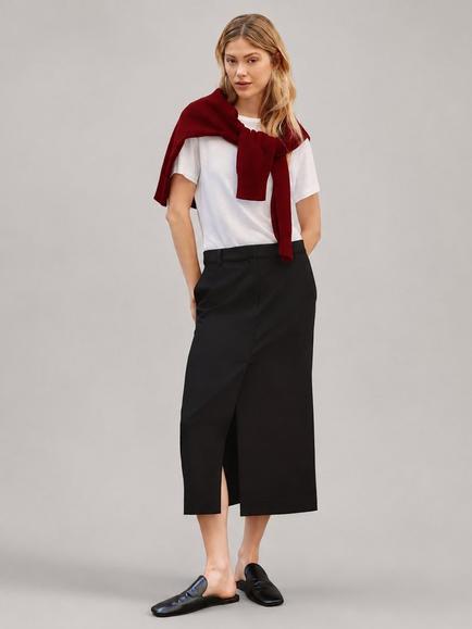 Albaray Black Tailor Pencil Skirt, containing LENZING ECOVERO Viscose, Black, Black