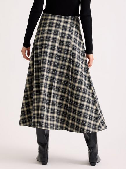 Albaray Check Print Kilt, Black - view 2, Black