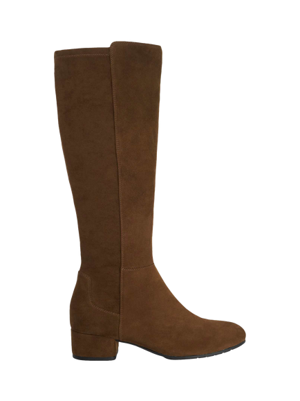 Dune London Tayla Suede Knee High Boots, Chestnut