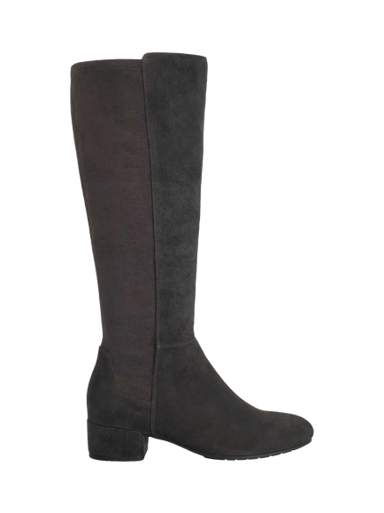 Dune London Tayla Suede Knee High Boots, Dark Grey