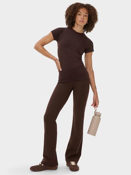 Sweaty Betty Athlete Seamless Gym T-Shirt, Espresso Brown - view 2, Espresso Brown