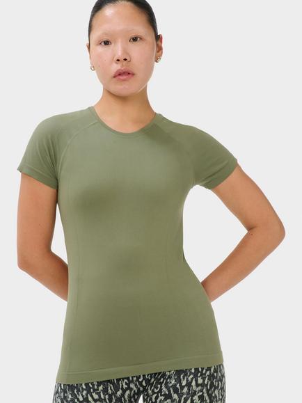 Sweaty Betty Athlete Seamless Gym T-Shirt, Bracken Green, Bracken Green