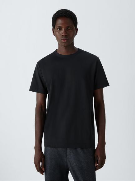 John Lewis x clothsurgeon Mercerised Cotton Jersey T-Shirt, Black, Black