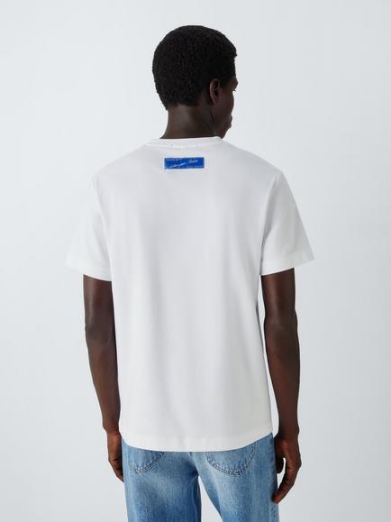 John Lewis x clothsurgeon Mercerised Cotton Jersey T-Shirt, White - view 2, Off White