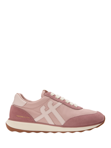 Fitflop x Pantone Retro-Q FF Suede Trainers, Misty Rose