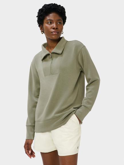 Sweaty Betty Sand Wash Long Sweatshirt, Bracken Green, Bracken Green