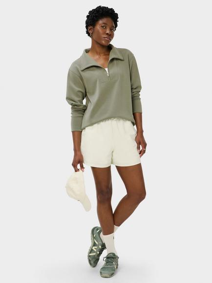 Sweaty Betty Sand Wash Long Sweatshirt, Bracken Green - view 2, Bracken Green